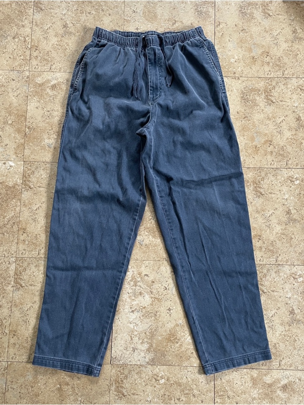 Vintage Territory Ahead canvas drawstring elastic waist pants